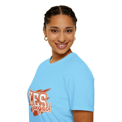 YES GINGAS! Unisex Softstyle T-Shirt, Funny Graphic Tee, Casual Wear, Gift for Friends, Everyday Comfort, Unique Statement Shirt