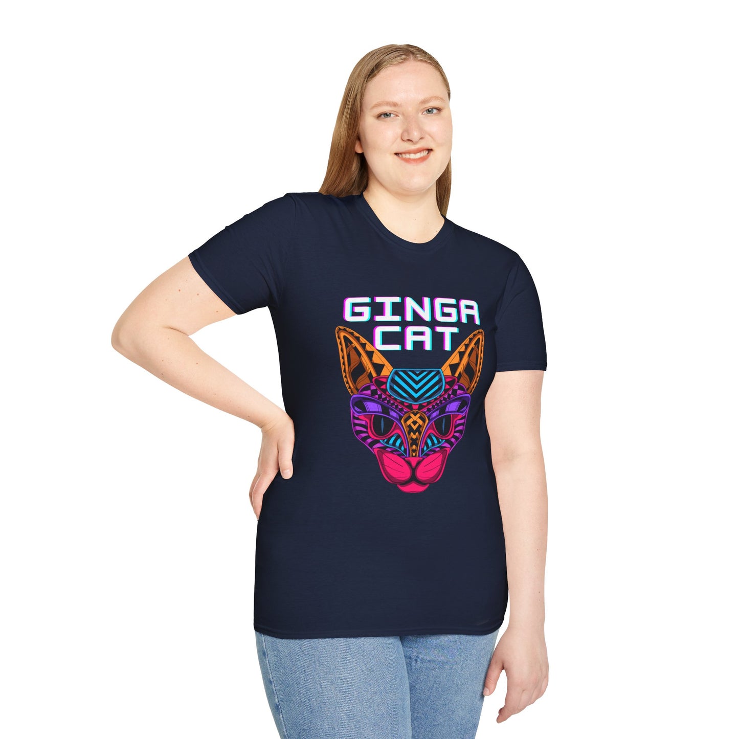 Vibrant Ginga Cat T-Shirt | Unisex Tee, Cat Lover Gift, Colorful Graphic Tee, Fun Fashion, Unique Casual Wear