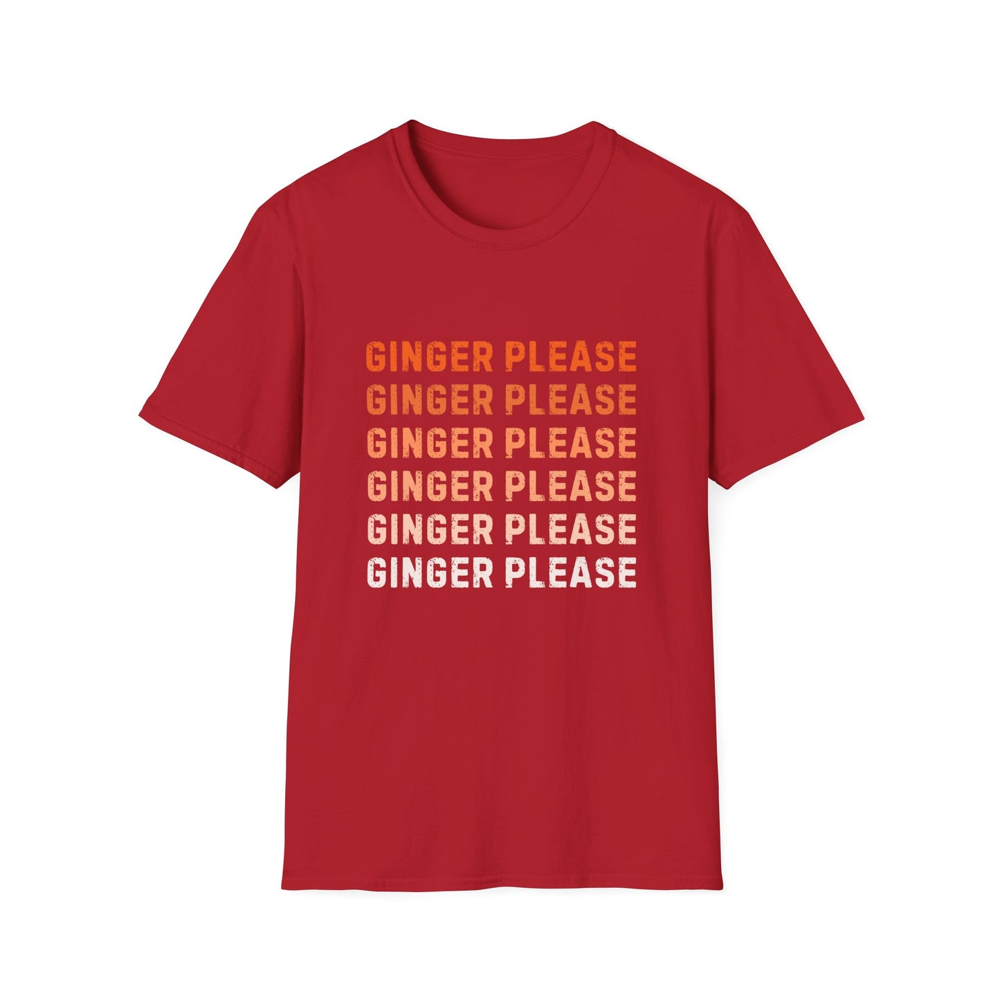 Ginger Please Unisex Softstyle T-Shirt, Funny Graphic Tee, Gift for Ginger Lovers, Casual Wear, Summer Fashion, Statement Shirt