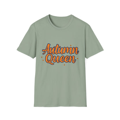 Autumn Queen Unisex Softstyle T-Shirt, Cozy Fall Tee, Gift for Autumn Lover, Seasonal Fashion, Thanksgiving Celebration Top