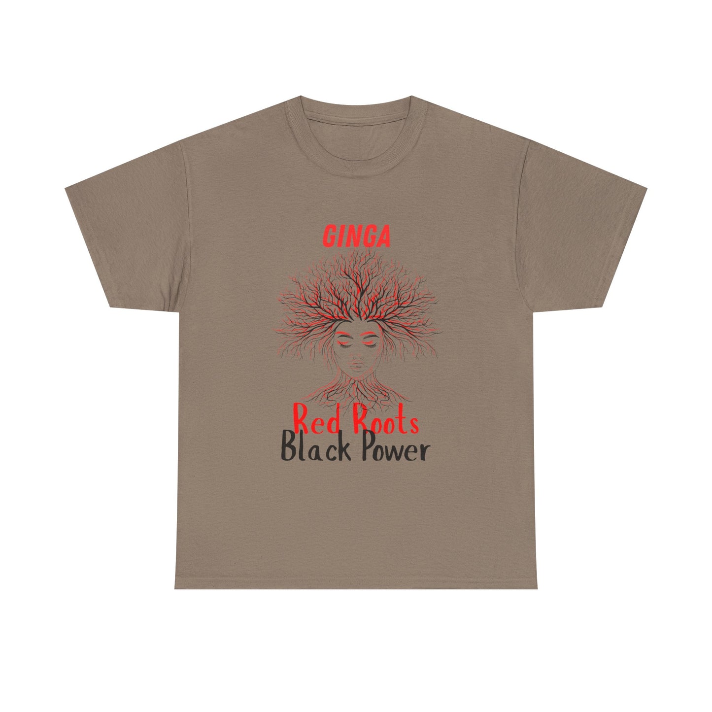 Empowering Art Tee: GINGA, Red Boots, Black Power, Unisex Cotton Shirt, Black History Month, Gifts for Activists, Statement Apparel
