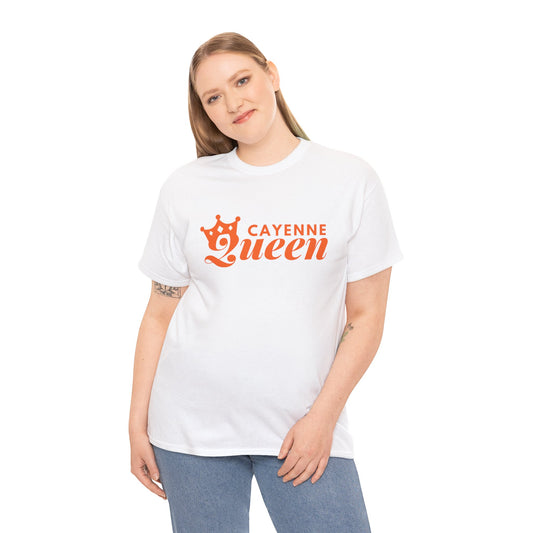 Cayenne Queen Unisex Heavy Cotton Tee, Casual Wear, Gift for Her, Birthday Shirt, Fun Quote Tee, Soft Cotton Top
