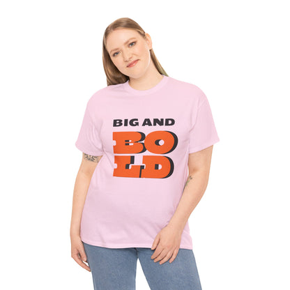 Big and Bold Unisex Heavy Cotton Tee, Casual Wear, Street Style, Gift for Him/Her, Everyday Comfort, Graphic Tee
