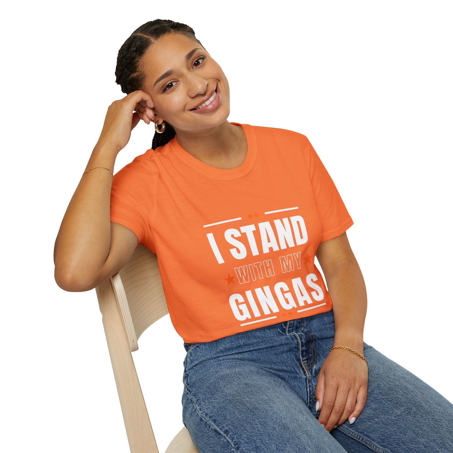 I Stand With My Gingas Unisex Softstyle T-Shirt | Bold Statement Tee, Casual Wear, Gift for Friends, Empowerment Apparel, Social [...]