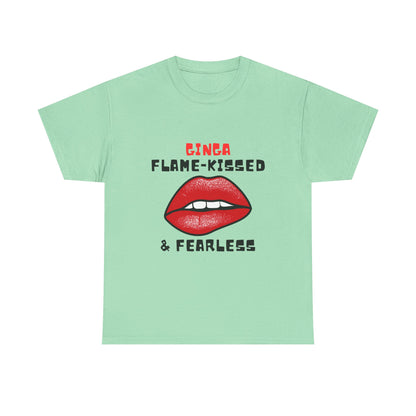 Flame-Kissed & Fearless Tee | Unisex Cotton Graphic Shirt, Casual Wear, Gift for Her, Statement T-Shirt, Summer Fashion