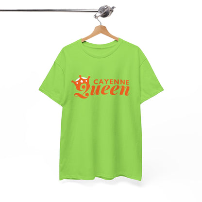 Cayenne Queen Unisex Heavy Cotton Tee, Casual Wear, Gift for Her, Birthday Shirt, Fun Quote Tee, Soft Cotton Top