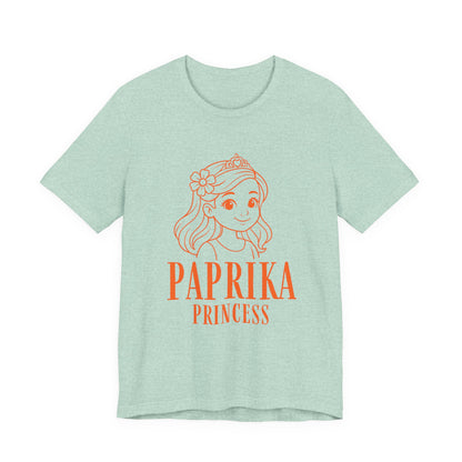 Paprika Princess Unisex Tee - Cute Graphic T-Shirt for Girls, Fun Casual Wear, Birthday Gift, Princess Theme, Gift for Kids