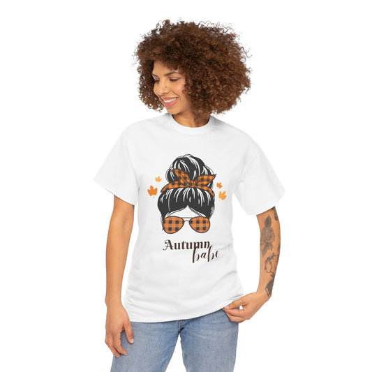 Autumn Vibes Cotton Tee, Fall Fashion, Seasonal Shirt, Gift for Her, Cozy Outfit, Autumn Babe Design