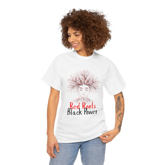 Empowering Black Roots Tee, Unisex Heavy Cotton Tee, Black Power Shirt, Afrocentric Apparel, Gift for Activists, Celebration of Culture