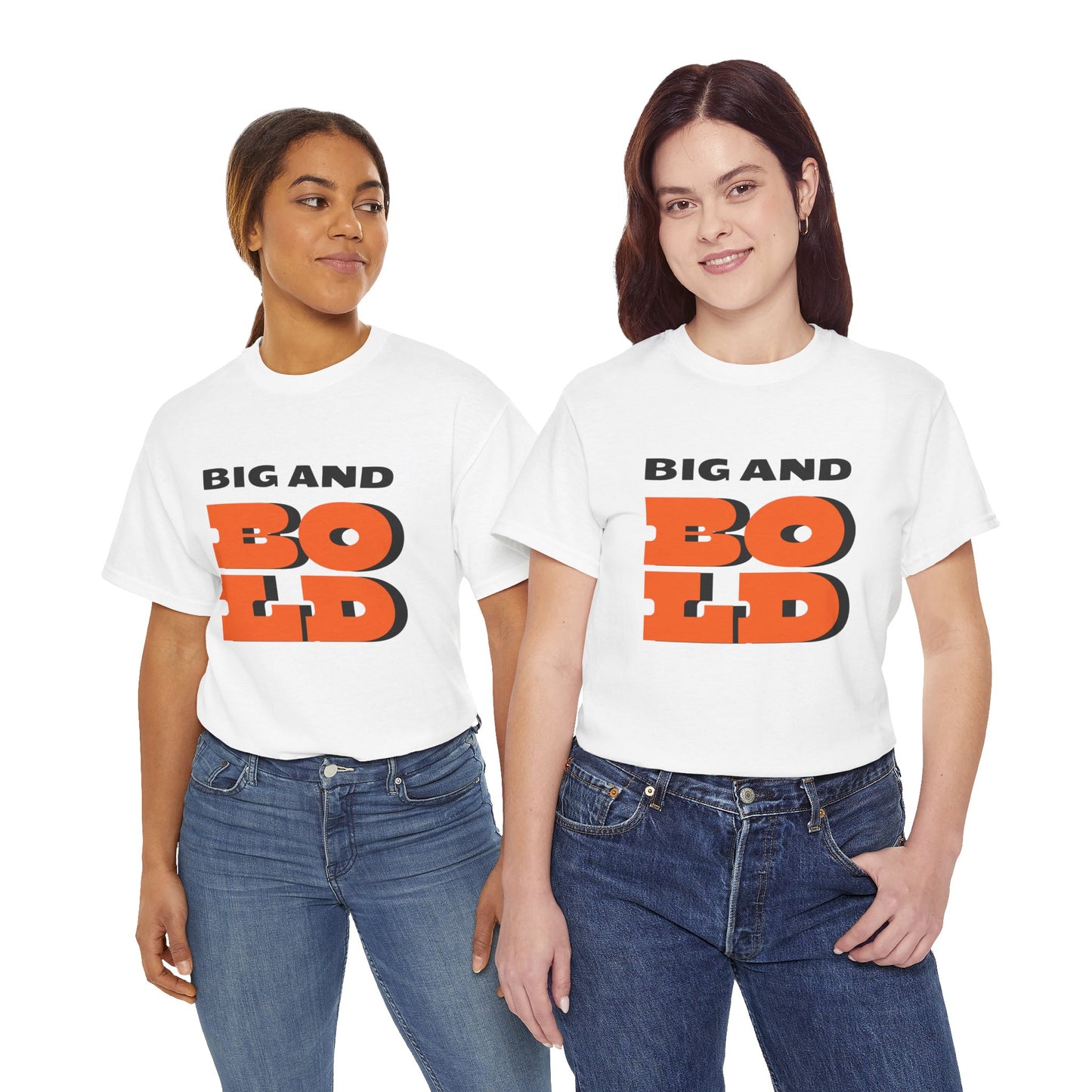 Big and Bold Unisex Heavy Cotton Tee, Casual Wear, Street Style, Gift for Him/Her, Everyday Comfort, Graphic Tee