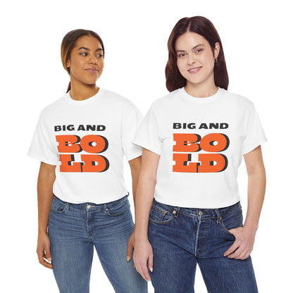 Big and Bold Unisex Heavy Cotton Tee, Casual Wear, Street Style, Gift for Him/Her, Everyday Comfort, Graphic Tee