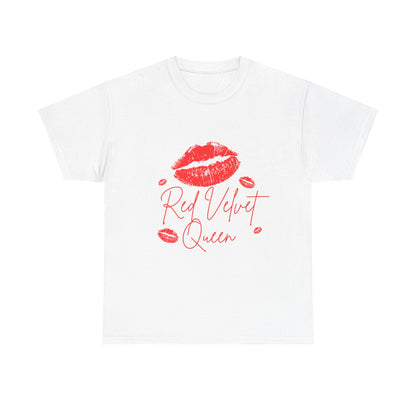 Red Velvet Queen Tee - Flirty Cotton T-Shirt for Her, Cute Gift for Girlfriends, Valentine's Day, Birthday, Casual Wear