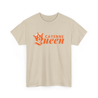 Cayenne Queen Unisex Heavy Cotton Tee, Casual Wear, Gift for Her, Birthday Shirt, Fun Quote Tee, Soft Cotton Top