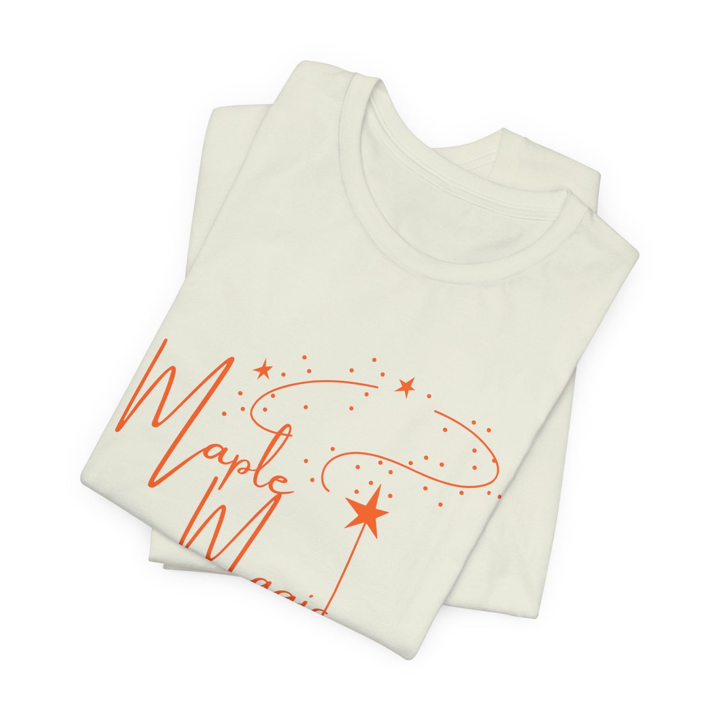 Maple Magic Unisex Tee, Cute Graphic Shirt, Fall Apparel, Seasonal Gift, Nature Lover T-Shirt, Cozy Vibes Fashion