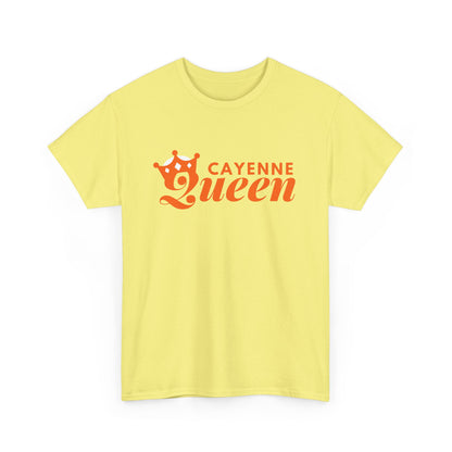 Cayenne Queen Unisex Heavy Cotton Tee, Casual Wear, Gift for Her, Birthday Shirt, Fun Quote Tee, Soft Cotton Top