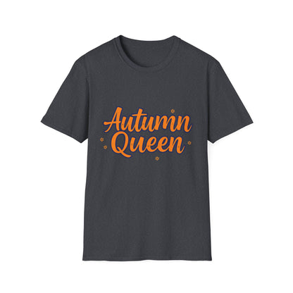 Autumn Queen Unisex Softstyle T-Shirt, Cozy Fall Tee, Gift for Autumn Lover, Seasonal Fashion, Thanksgiving Celebration Top