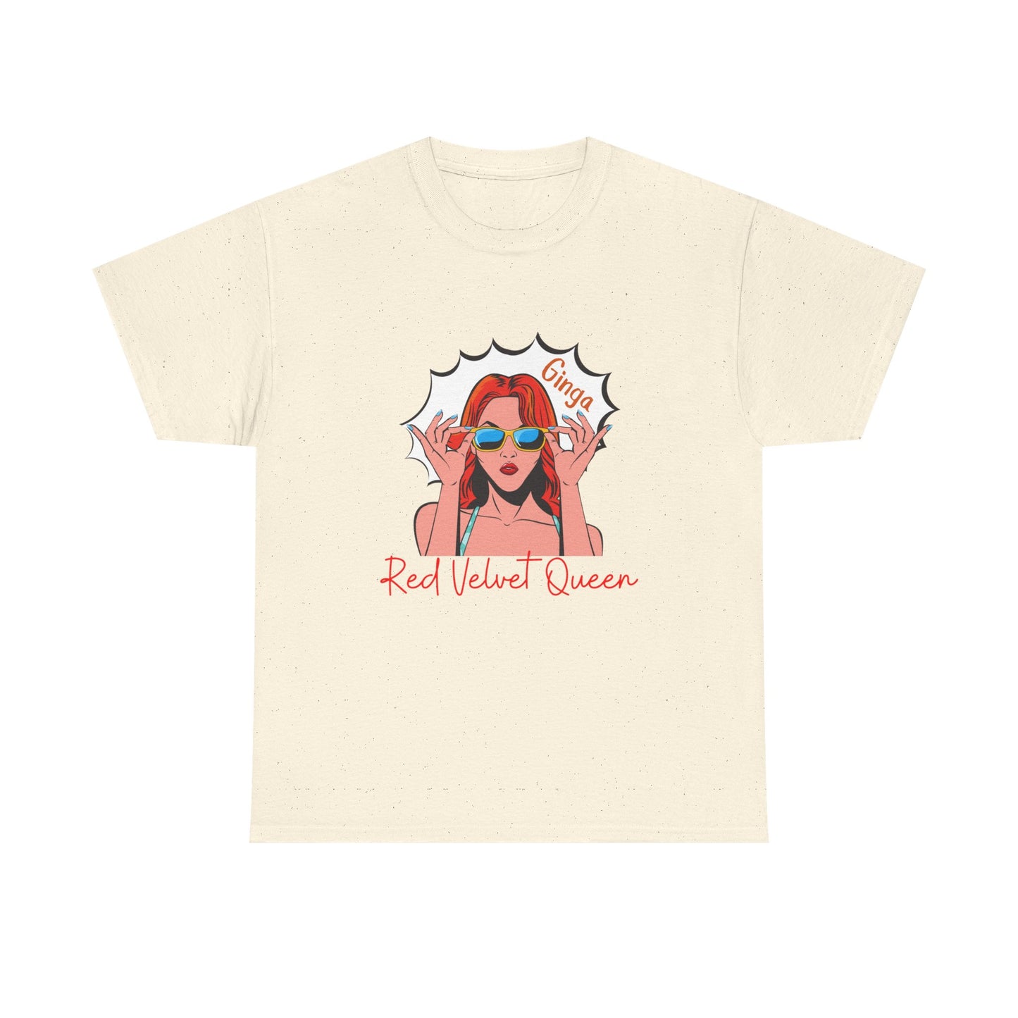 Red Velvet Queen Unisex Tee, Oversized Graphic Shirt, Chic Fashion Top, Retro Summer Wear, Gift for Fashion Lovers