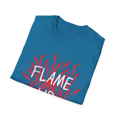Fiery Motivation Unisex T-Shirt, Flame Up Graphic Tee, Gift for Fitness Lovers, Workout Apparel, Casual Wear