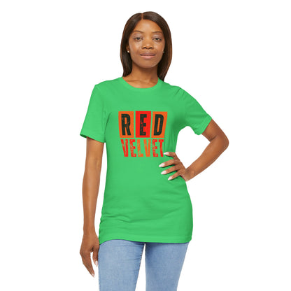 Red Velvet T-Shirt - Unisex Jersey Tee, Music Lover Gift, Concert Apparel, Casual Wear, Cute Graphic Tee, Gift for Her