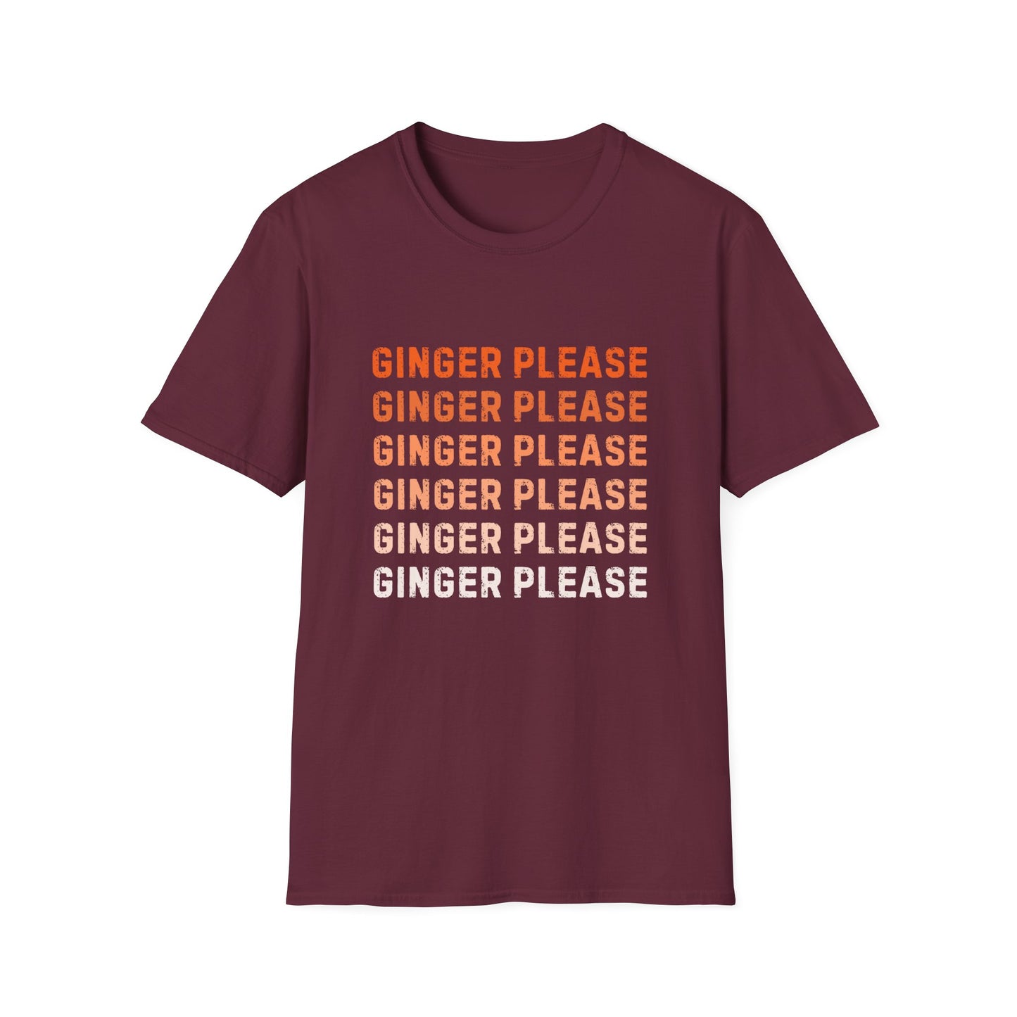 Ginger Please Unisex Softstyle T-Shirt, Funny Graphic Tee, Gift for Ginger Lovers, Casual Wear, Summer Fashion, Statement Shirt