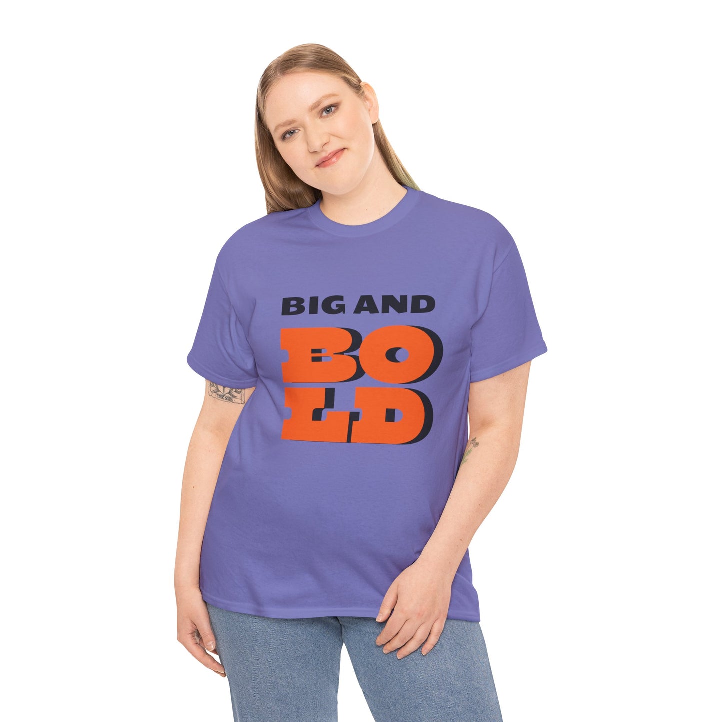Big and Bold Unisex Heavy Cotton Tee, Casual Wear, Street Style, Gift for Him/Her, Everyday Comfort, Graphic Tee