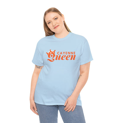 Cayenne Queen Unisex Heavy Cotton Tee, Casual Wear, Gift for Her, Birthday Shirt, Fun Quote Tee, Soft Cotton Top