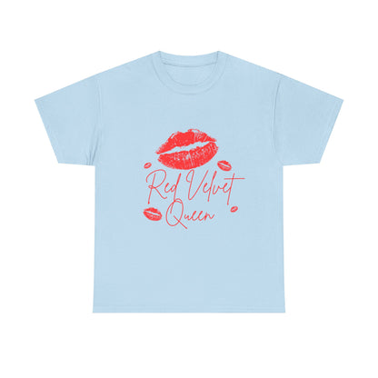 Red Velvet Queen Tee - Flirty Cotton T-Shirt for Her, Cute Gift for Girlfriends, Valentine's Day, Birthday, Casual Wear