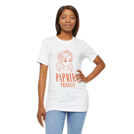 Paprika Princess Unisex Tee - Cute Graphic T-Shirt for Girls, Fun Casual Wear, Birthday Gift, Princess Theme, Gift for Kids