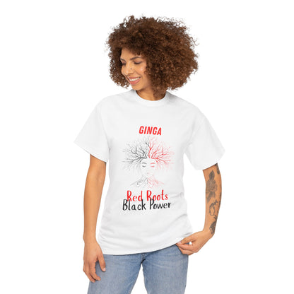 Empowerment Graphic Tee, Unisex Cotton Shirt, Red Roots Black Power, Stylish Casual Wear, Gifts for Activists, Everyday Comfort