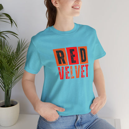 Red Velvet T-Shirt - Unisex Jersey Tee, Music Lover Gift, Concert Apparel, Casual Wear, Cute Graphic Tee, Gift for Her