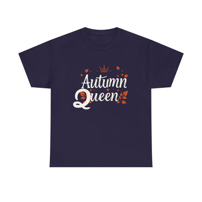 Autumn Queen Tee - Unisex Heavy Cotton T-Shirt, Fall Fashion, Seasonal Apparel, Gift for Her, Thanksgiving Style