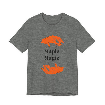 Maple Magic Unisex Tee - Cozy Casual Wear, Nature Lover Gift, Autumn Fashion, Eco-Friendly Style, Seasonal Celebration Top