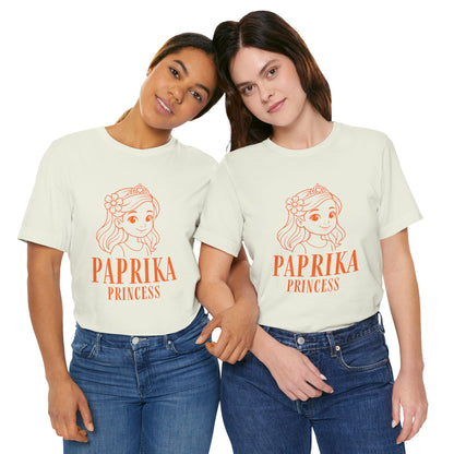 Paprika Princess Unisex Tee - Cute Graphic T-Shirt for Girls, Fun Casual Wear, Birthday Gift, Princess Theme, Gift for Kids