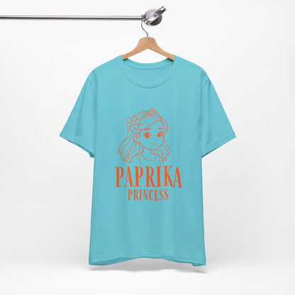 Paprika Princess Unisex Tee - Cute Graphic T-Shirt for Girls, Fun Casual Wear, Birthday Gift, Princess Theme, Gift for Kids