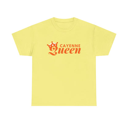 Cayenne Queen Unisex Heavy Cotton Tee, Casual Wear, Gift for Her, Birthday Shirt, Fun Quote Tee, Soft Cotton Top