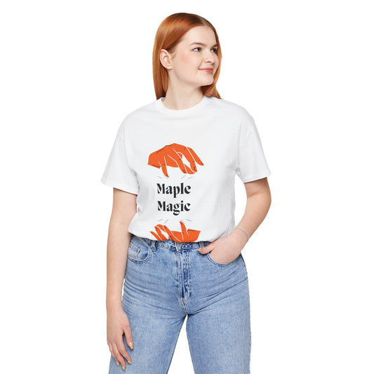 Maple Magic Unisex Tee - Cozy Casual Wear, Nature Lover Gift, Autumn Fashion, Eco-Friendly Style, Seasonal Celebration Top