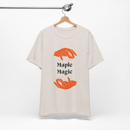 Maple Magic Unisex Tee - Cozy Casual Wear, Nature Lover Gift, Autumn Fashion, Eco-Friendly Style, Seasonal Celebration Top