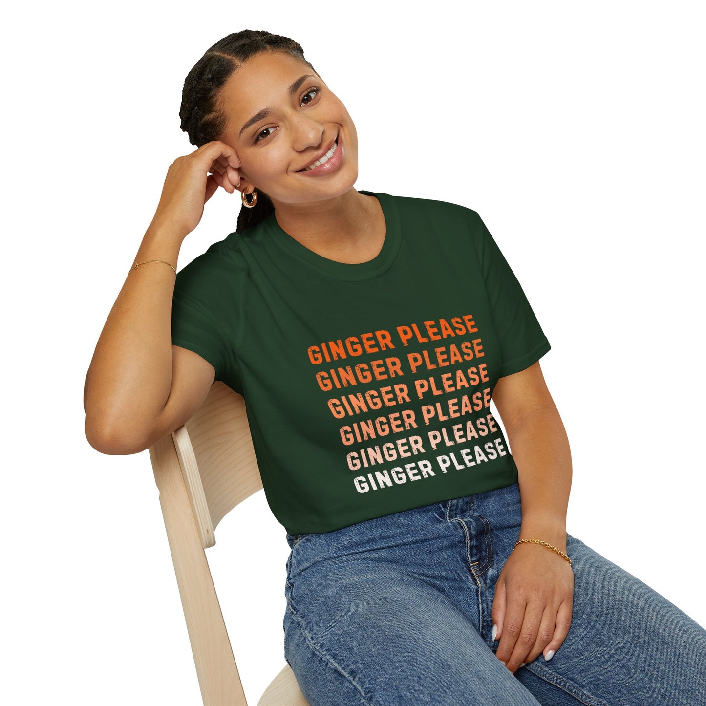 Ginger Please Unisex Softstyle T-Shirt, Funny Graphic Tee, Gift for Ginger Lovers, Casual Wear, Summer Fashion, Statement Shirt