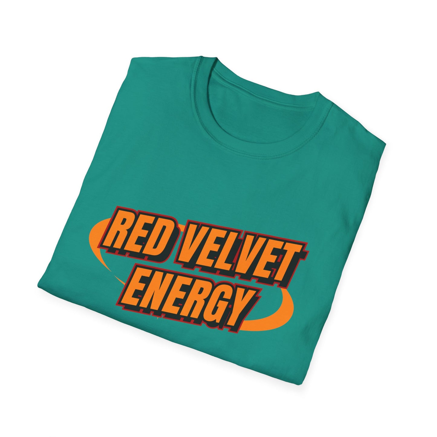 Unisex Softstyle T-Shirt with 'Red Velvet Energy' Design, Casual Tee, Gift for Friends, Fun Graphic Shirt, Energy Vibe Tee