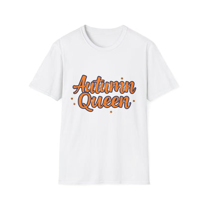 Autumn Queen Unisex Softstyle T-Shirt, Cozy Fall Tee, Gift for Autumn Lover, Seasonal Fashion, Thanksgiving Celebration Top