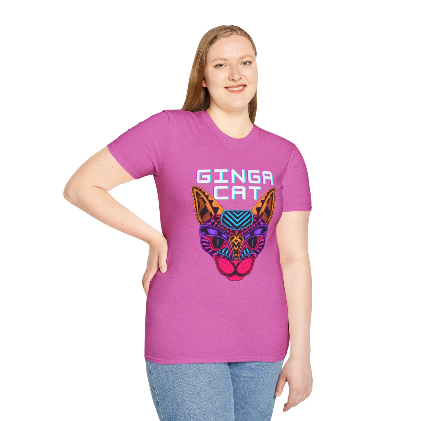 Vibrant Ginga Cat T-Shirt | Unisex Tee, Cat Lover Gift, Colorful Graphic Tee, Fun Fashion, Unique Casual Wear