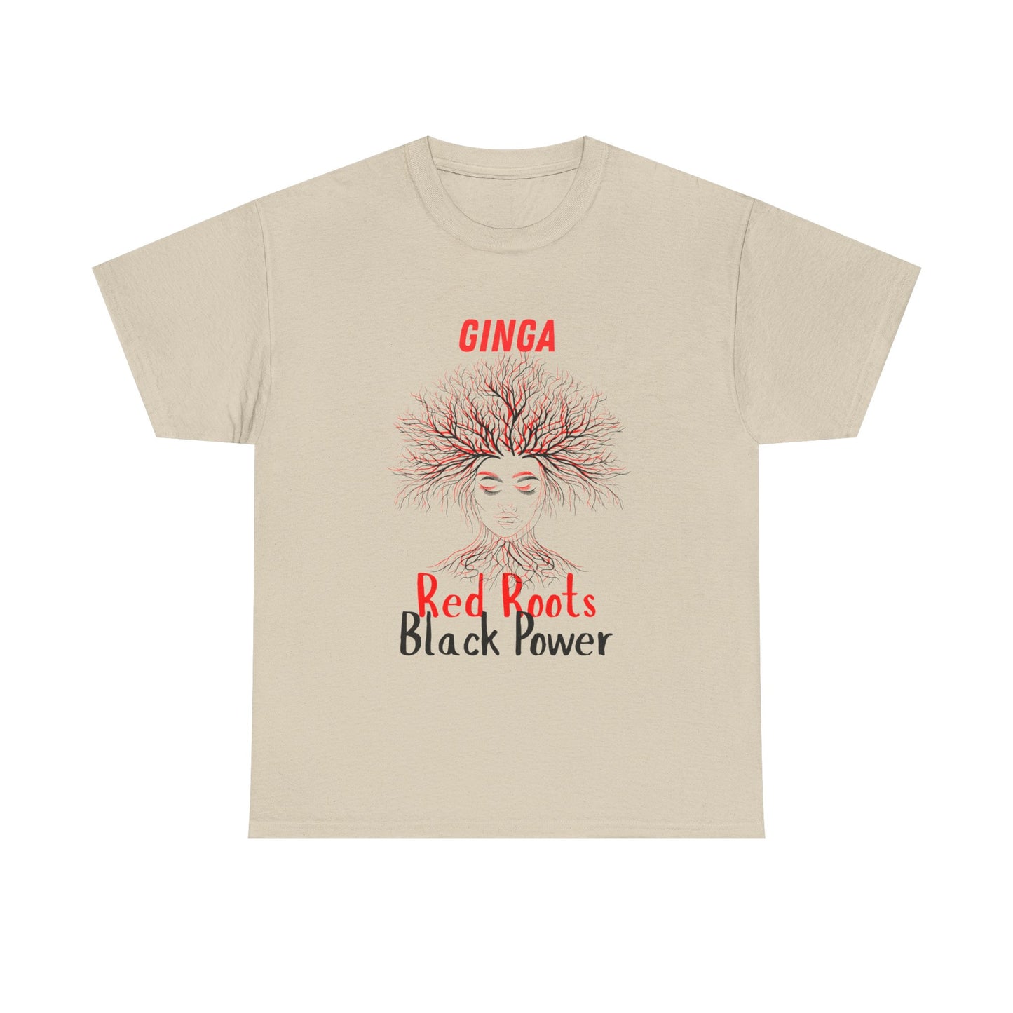 Empowering Art Tee: GINGA, Red Boots, Black Power, Unisex Cotton Shirt, Black History Month, Gifts for Activists, Statement Apparel