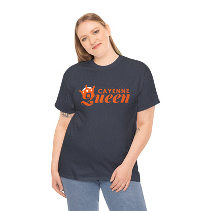 Cayenne Queen Unisex Heavy Cotton Tee, Casual Wear, Gift for Her, Birthday Shirt, Fun Quote Tee, Soft Cotton Top