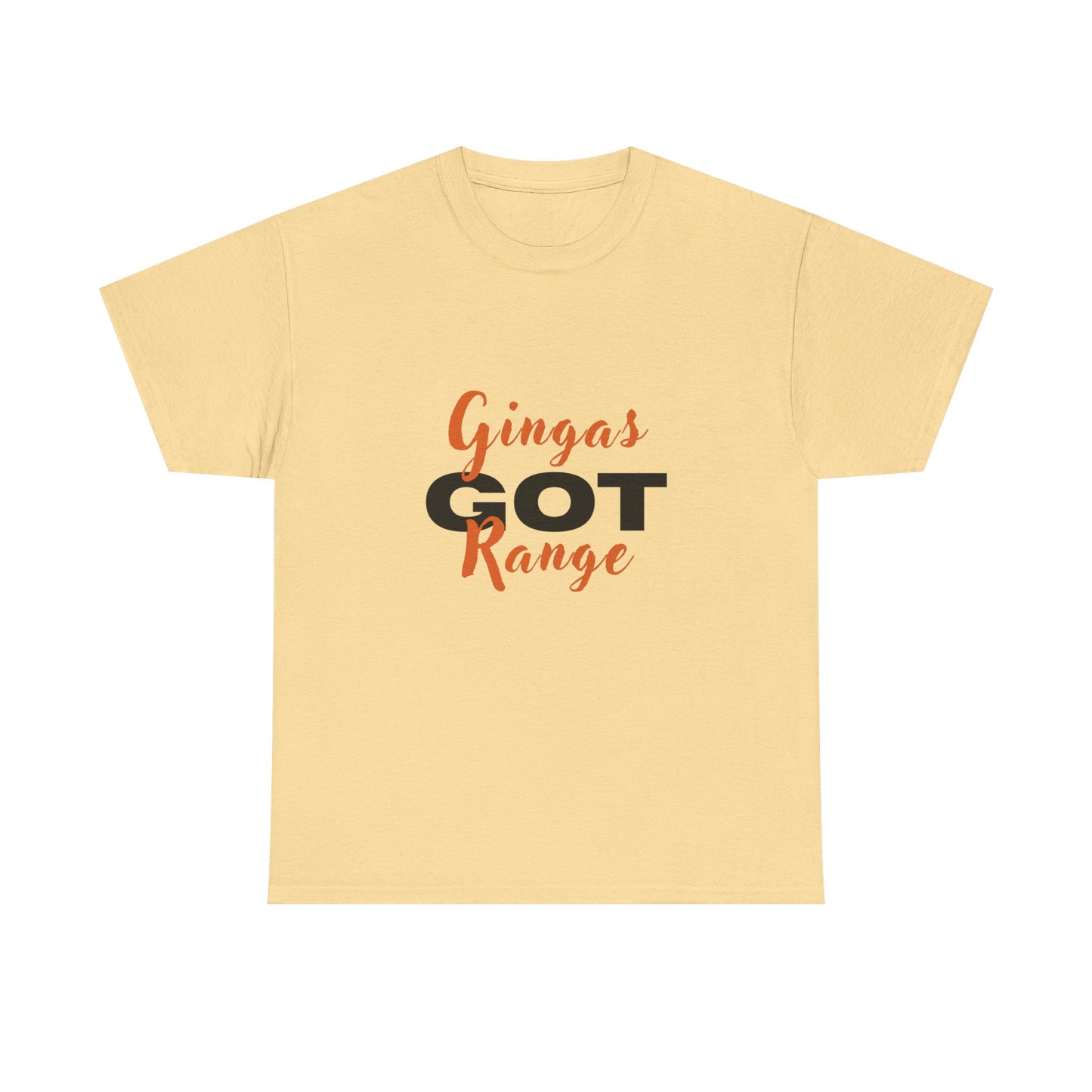 Gingas Got Range Unisex Heavy Cotton Tee, Funny Tee, Gift for Ginger Lovers, Casual Wear, Unique Statement Shirt
