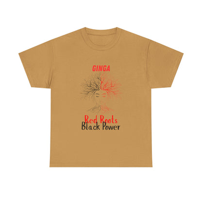 Empowerment Graphic Tee, Unisex Cotton Shirt, Red Roots Black Power, Stylish Casual Wear, Gifts for Activists, Everyday Comfort