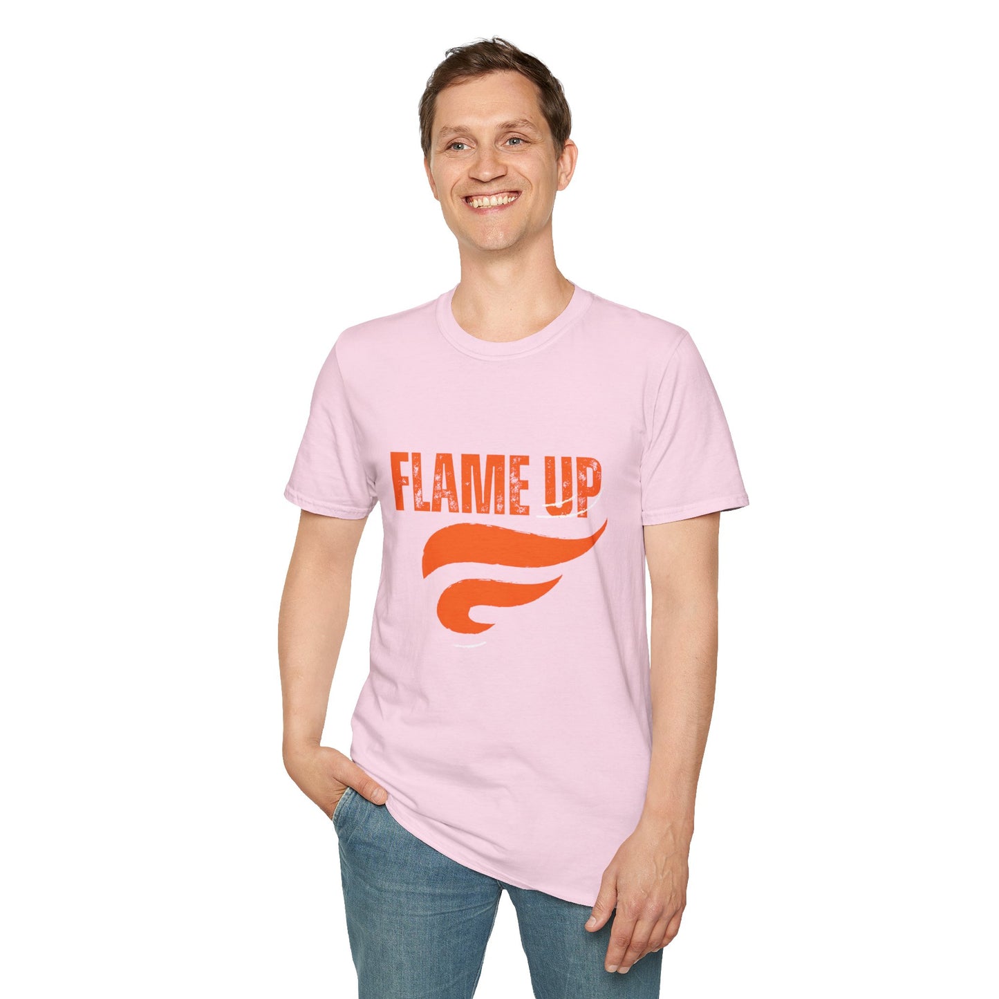 Flame Up Unisex Softstyle T-Shirt - Motivational Graphic Tee, Casual Wear, Workout Apparel, Gift for Fitness Enthusiasts, Bold [...]