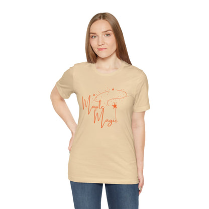 Maple Magic Unisex Tee, Cute Graphic Shirt, Fall Apparel, Seasonal Gift, Nature Lover T-Shirt, Cozy Vibes Fashion