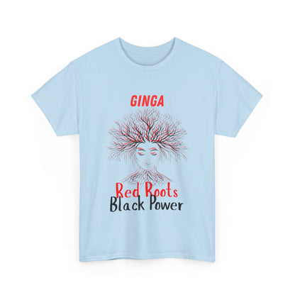 Empowering Art Tee: GINGA, Red Boots, Black Power, Unisex Cotton Shirt, Black History Month, Gifts for Activists, Statement Apparel