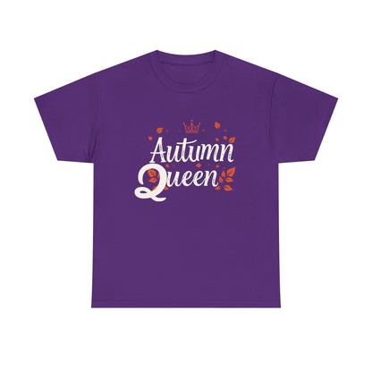 Autumn Queen Tee - Unisex Heavy Cotton T-Shirt, Fall Fashion, Seasonal Apparel, Gift for Her, Thanksgiving Style