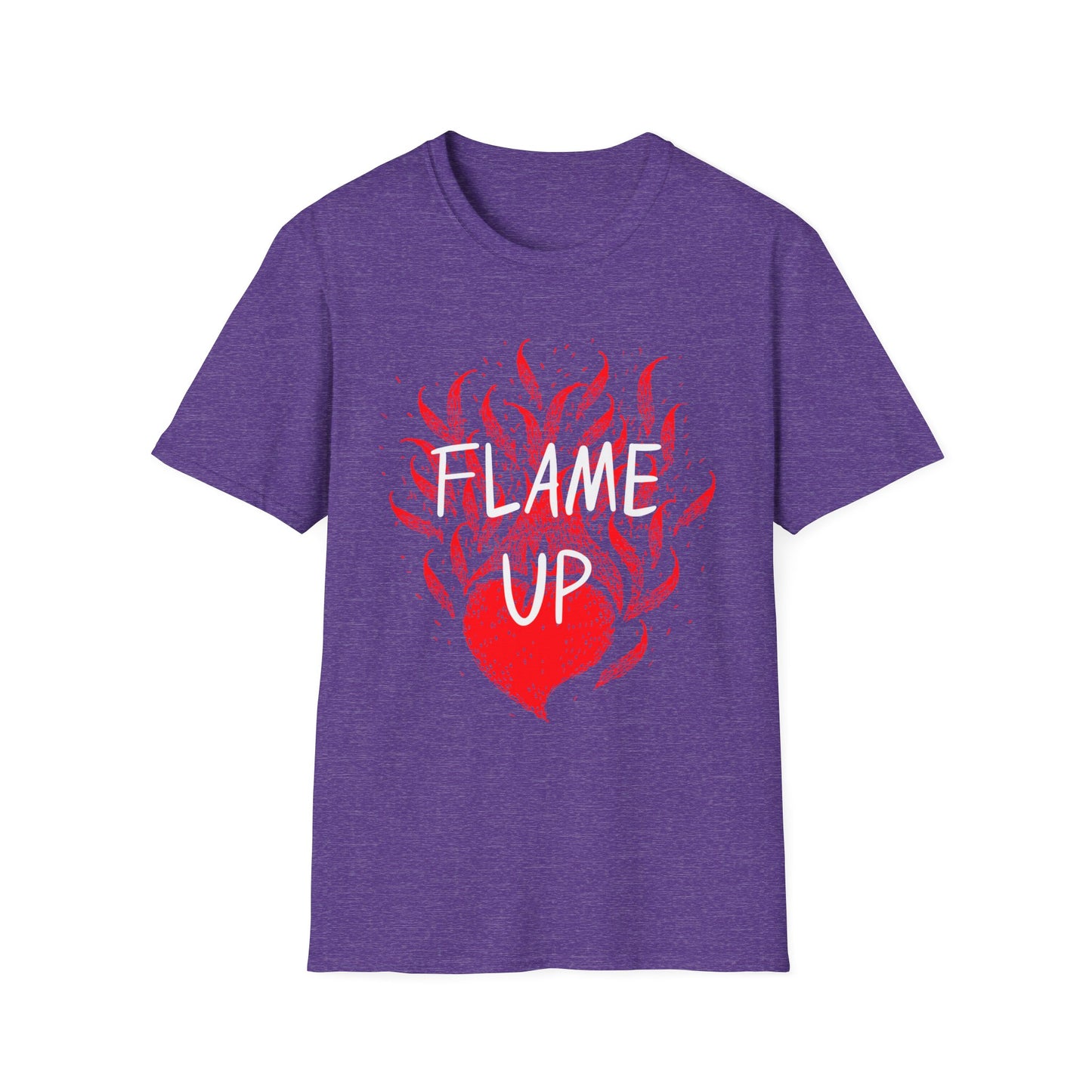 Fiery Motivation Unisex T-Shirt, Flame Up Graphic Tee, Gift for Fitness Lovers, Workout Apparel, Casual Wear